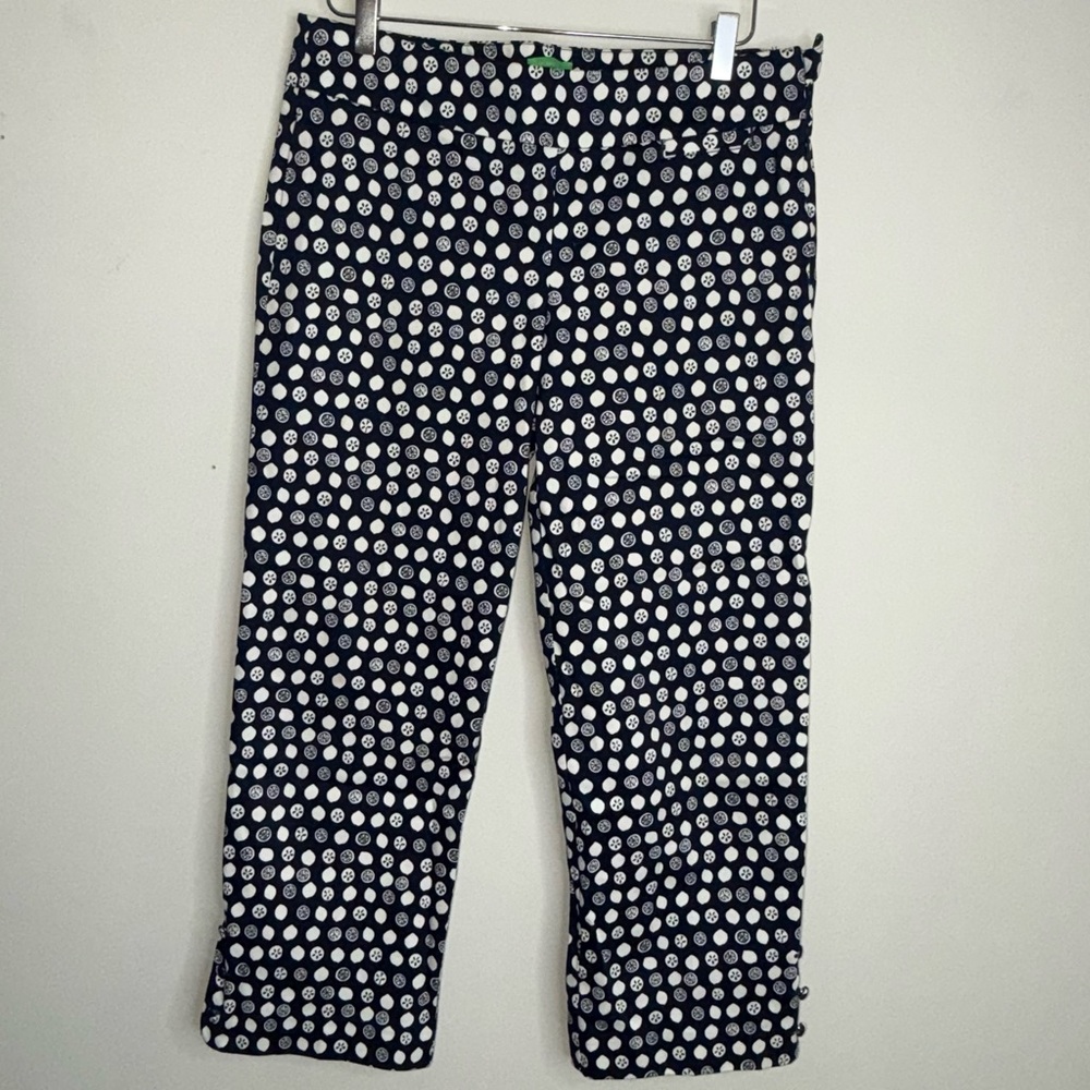 Lilly Pulitzer Palm Beach Fit Cropped Pants – Citrus Lemon Print, Size 8